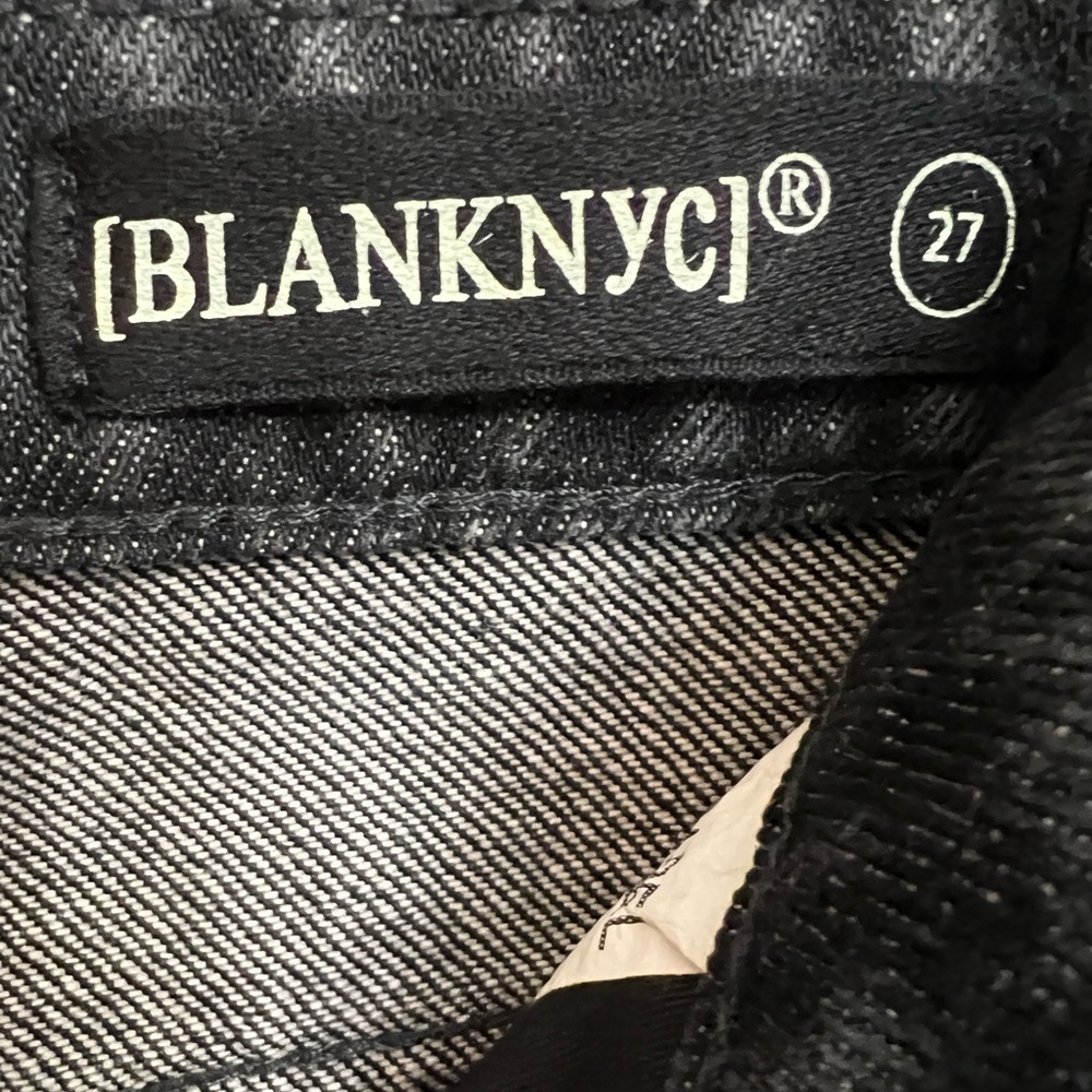 BLANK NYC High-Rise Black Acid Wash Jeans Dual Front Zippers Trendy Slim Fit - Picture 4 of 15